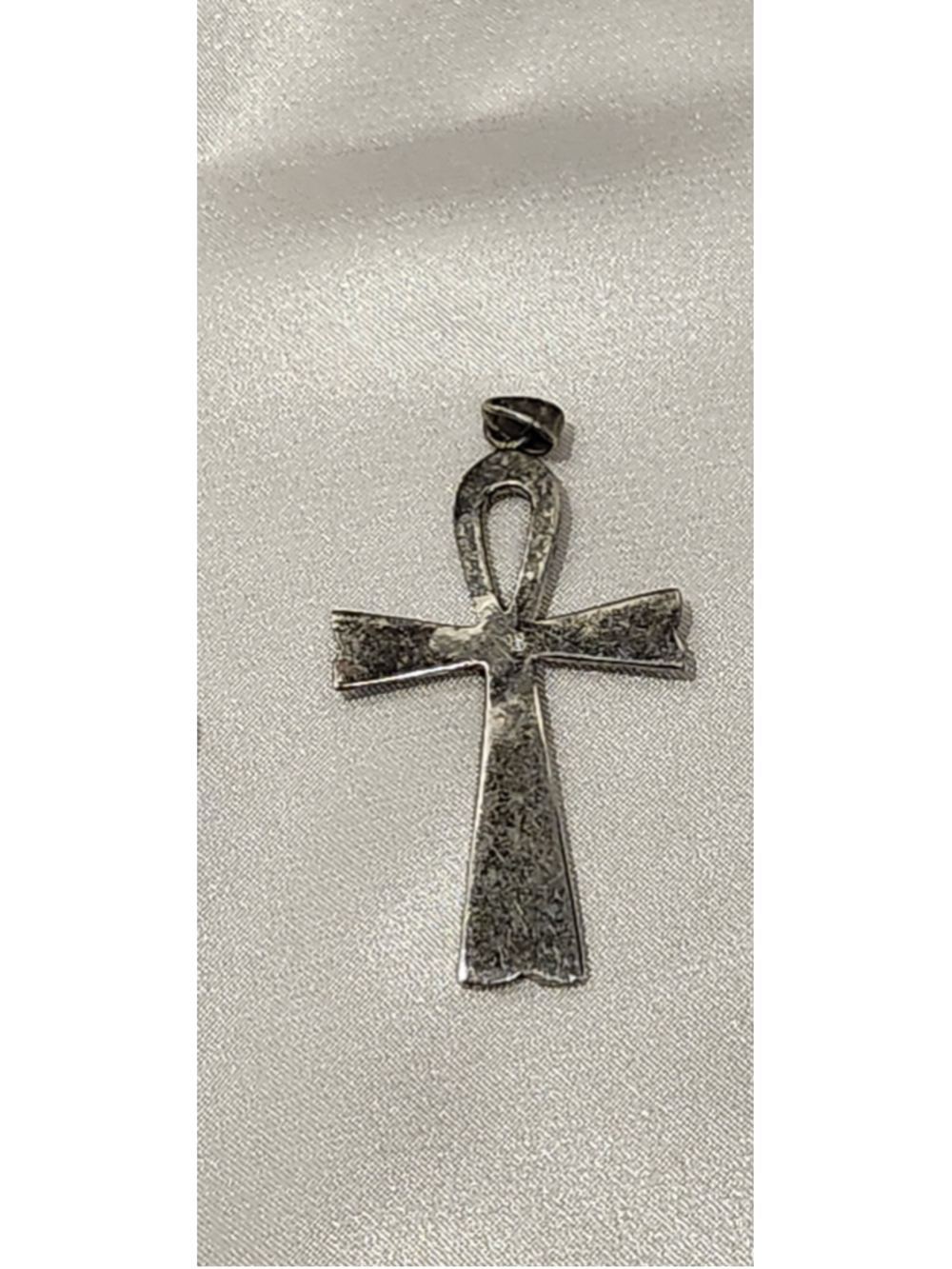 vintage sterling silver marcasite ankh pendant 𓋹